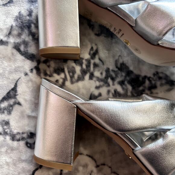 Stuart Weitzman Playa 75 knot block sandal Sz 40/9.5B - Picture 6 of 10